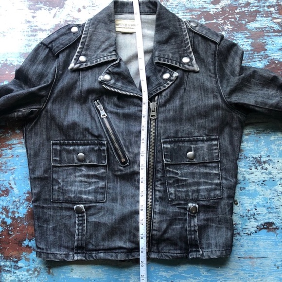 DENIM & SUPPLY Vintage Biker Style Denim Jacket Size XS - Picture 8 of 13